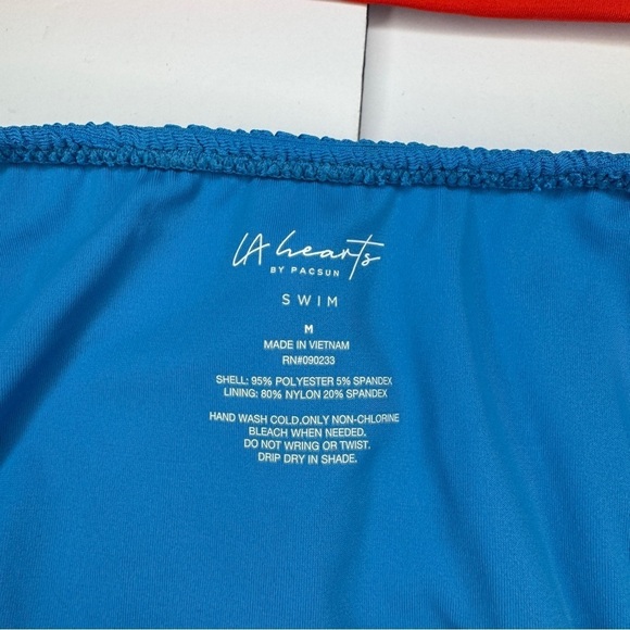 Roxy & LA Hearts Bikini Set Medium – Colorblock Bralette & Textured Bottoms - Picture 4 of 7